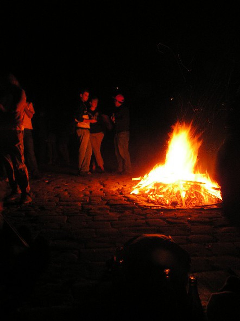 Bonfire during the night