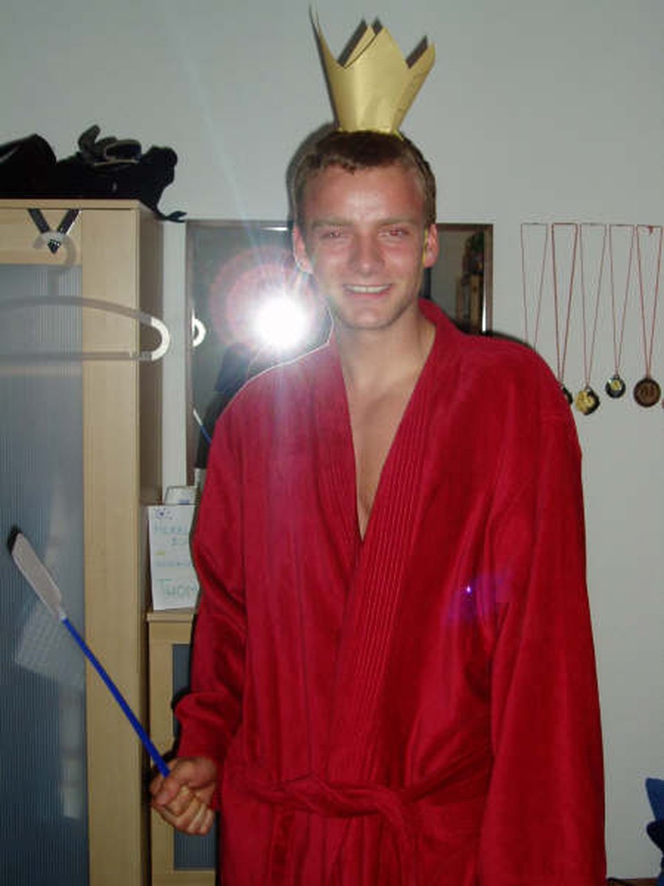 Thomas as king on his birthday