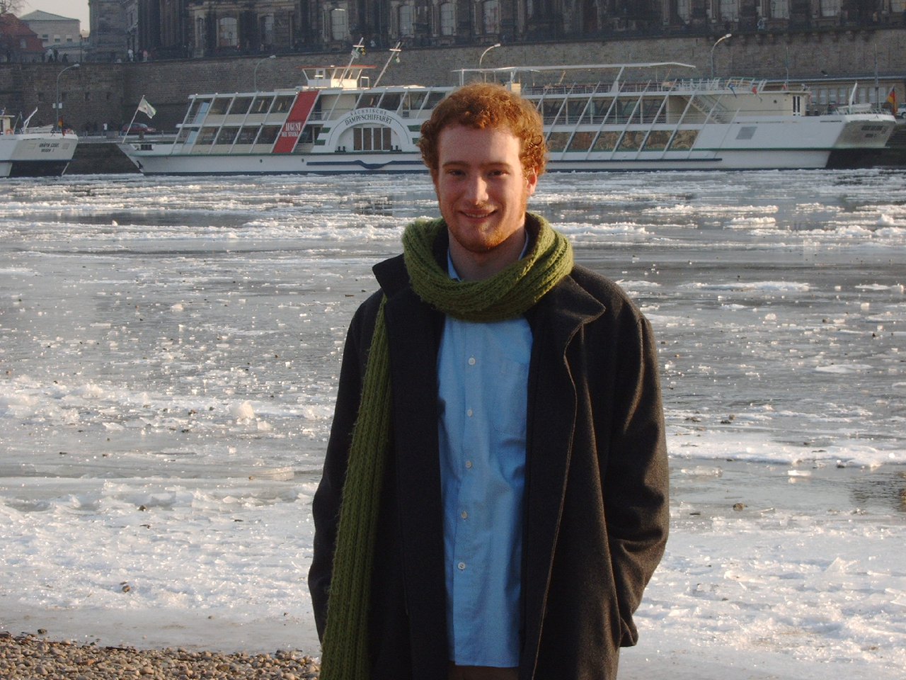 Posing with the scarf