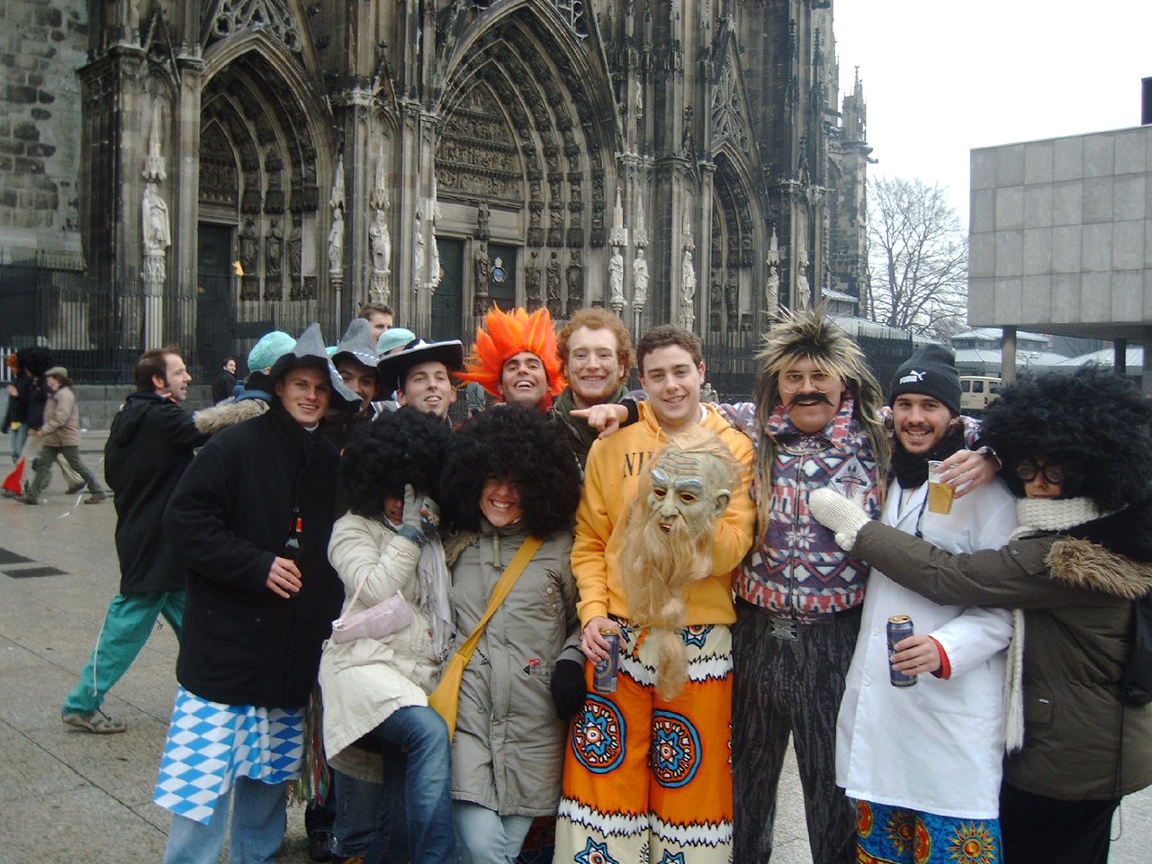 With a Group of Revellers