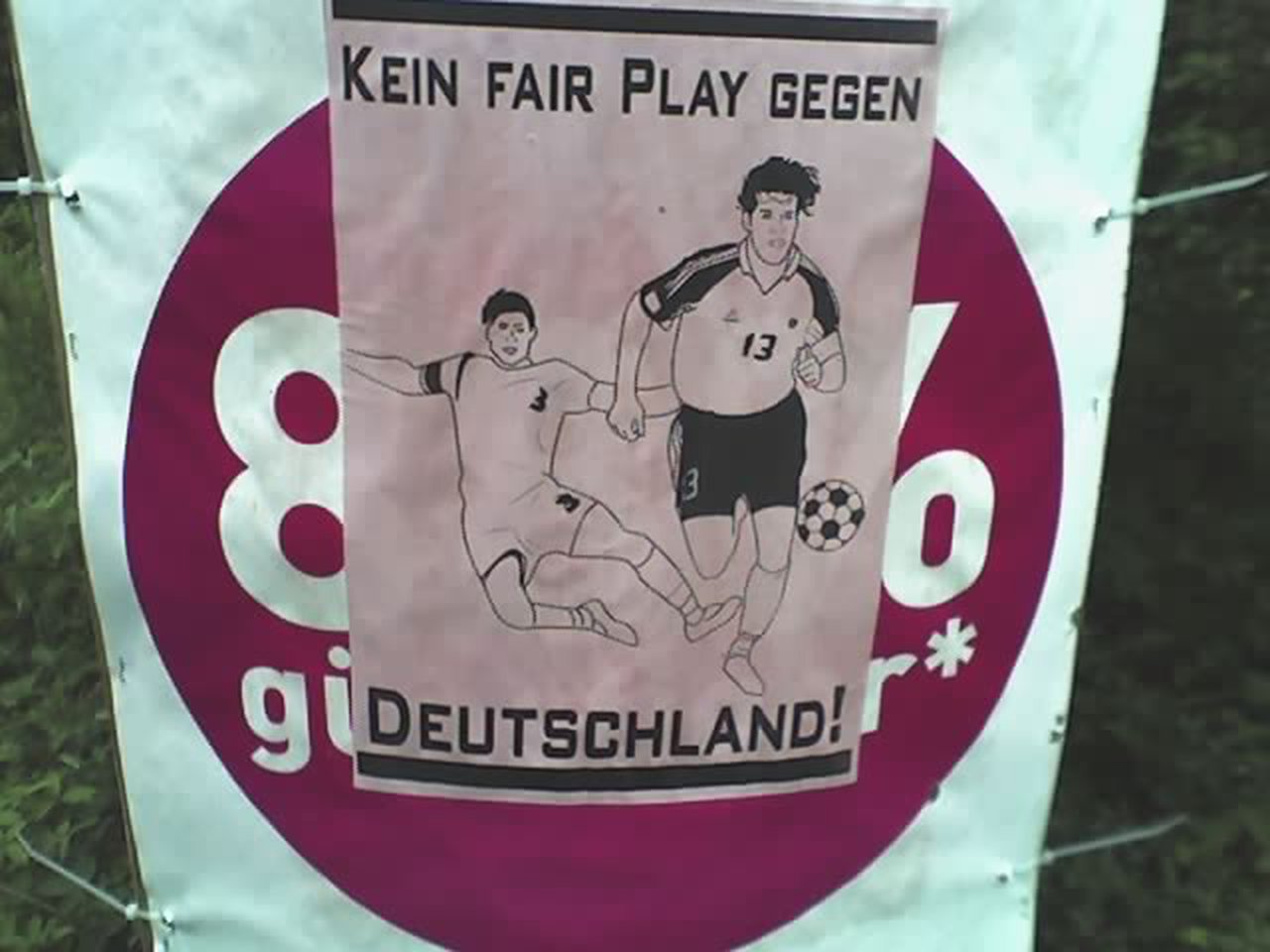 Poster denouncing football as a refuge for nationalist ideas