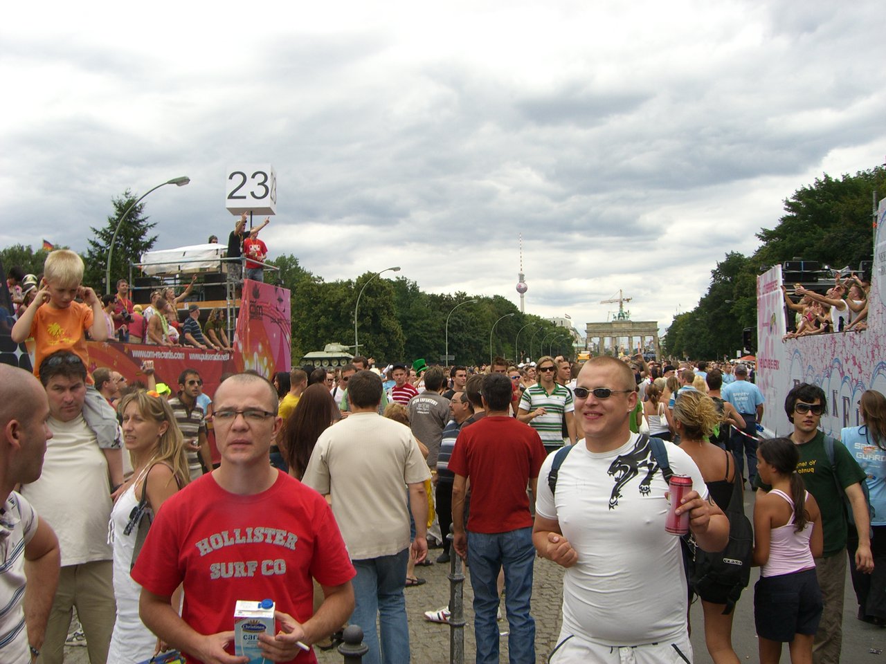 All kinds of Germans with Brandenburg Gate in the background