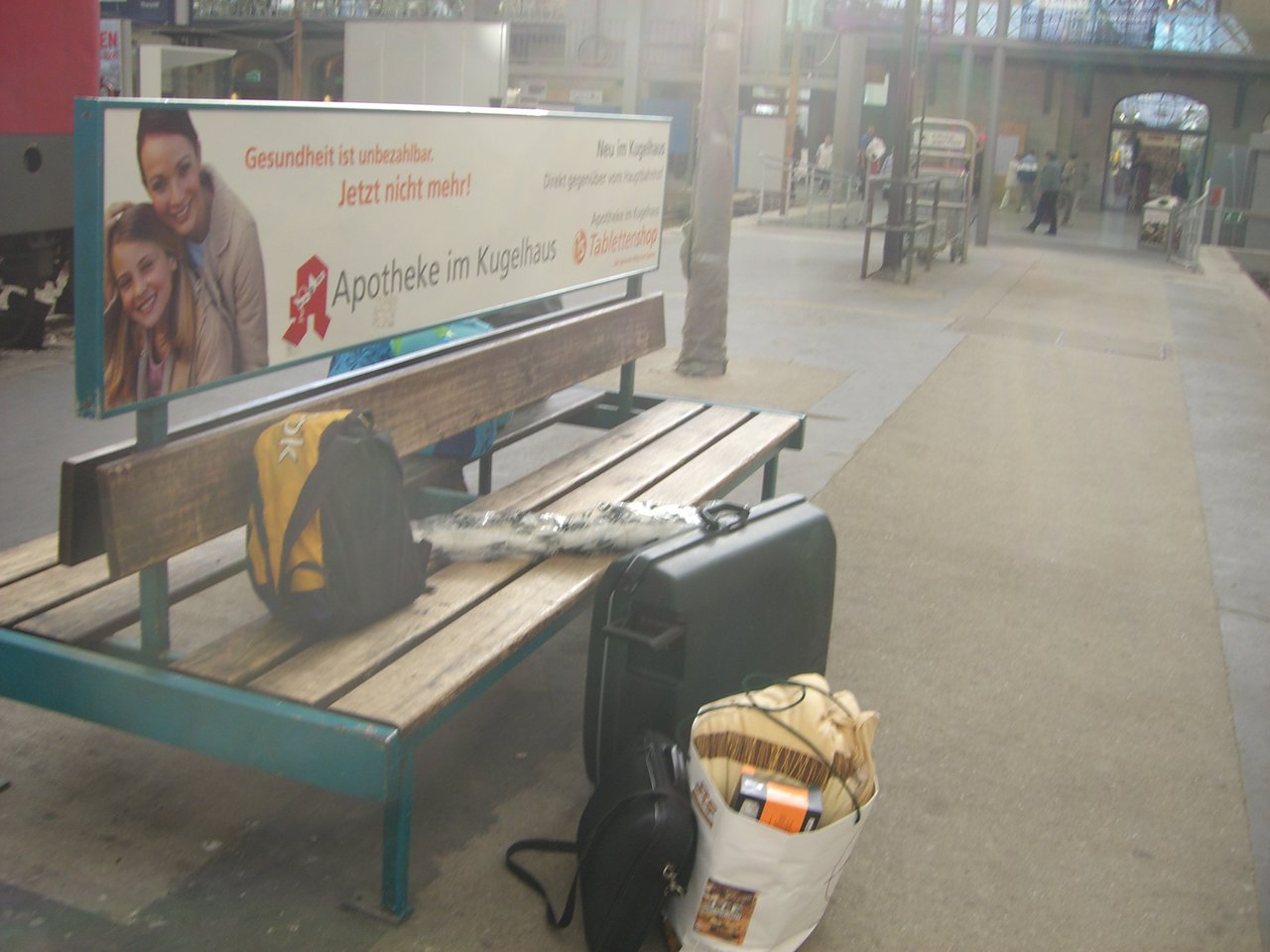 All my things on the platform