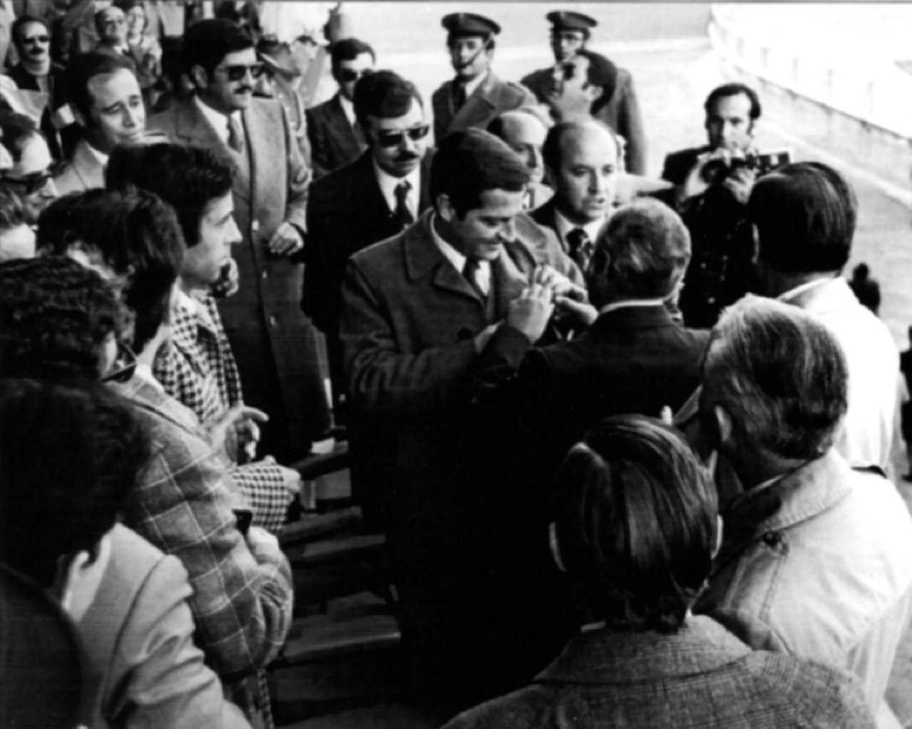 November 1976. Adolfo Suárez at the Adolfo Suárez
