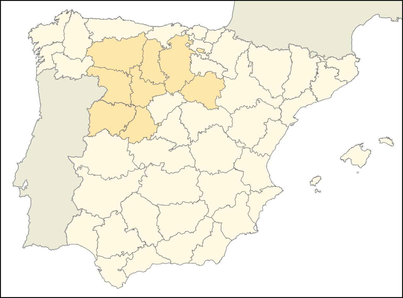 Provinces joining Castile and León, April 1980