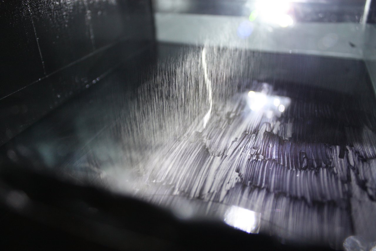 Beautiful trail left behind by a particle